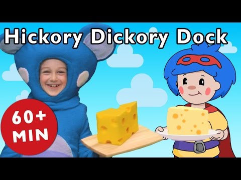 Hickory Dickory Dock And More | Nursery Rhymes From Mother Goose Club!